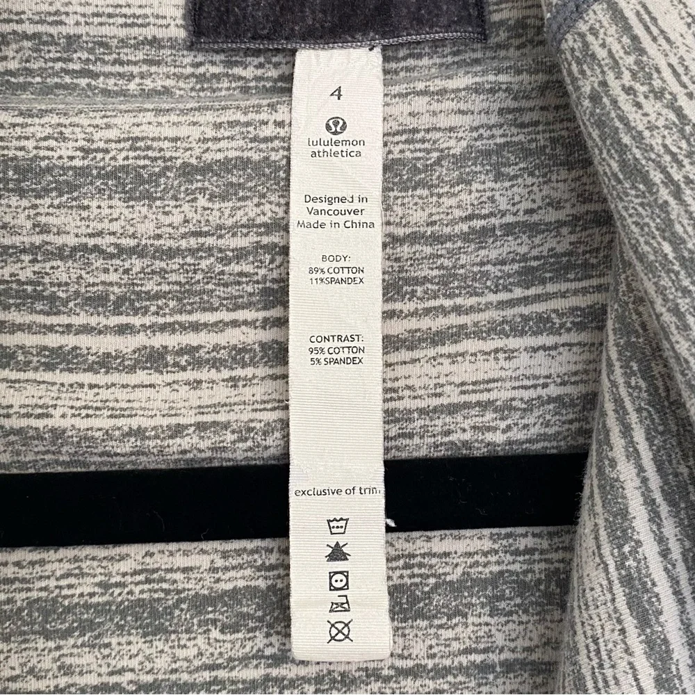 Lululemon Savasana Wrap Jacket Gray Cowl Snap Yoga Women’s 4